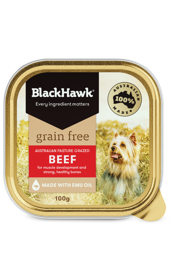 bhc100 black hawk grain free dog wet beef 100g front 600x941 1