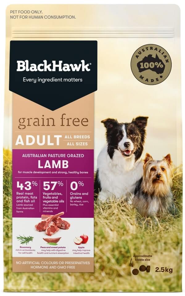 black hawk grain free dog lamb
